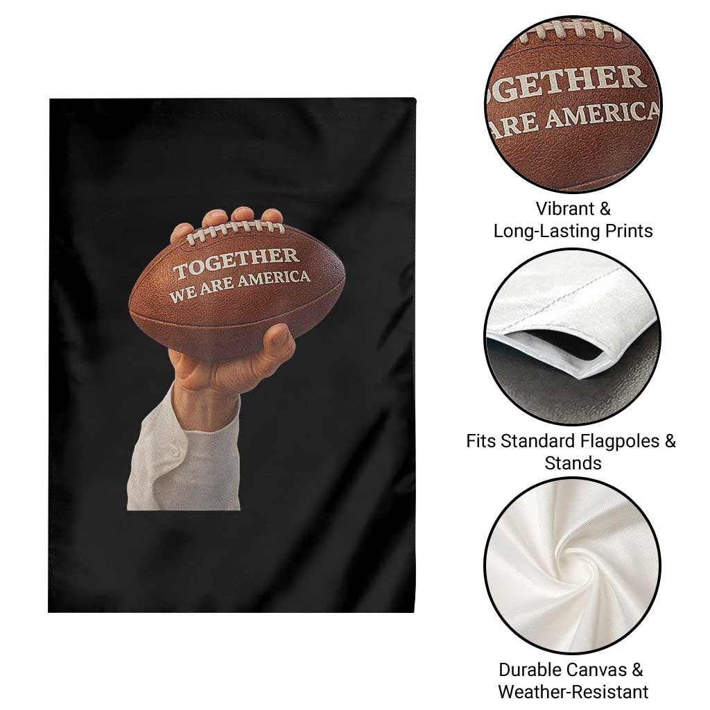 Together We Are America Bunny Holding Football Garden Flag Unity Game Day Inspirational Quote TS02 Print Your Wear