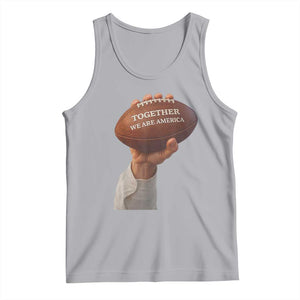 Together We Are America Bunny Holding Football Tank Top Unity Game Day Inspirational Quote TS02 Athletic Heather Print Your Wear