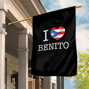 I Love Benito Puerto Rico Flag Heart Garden Flag Boricua Music Fan Game Day Everyday TS02 Print Your Wear
