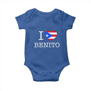 I Love Benito Puerto Rico Flag Heart Baby Onesie Boricua Music Fan Game Day Everyday TS02 Royal Blue Print Your Wear
