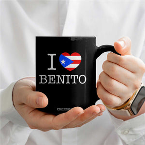 I Love Benito Puerto Rico Flag Heart Coffee Mug Boricua Music Fan Game Day Everyday TS02 Print Your Wear