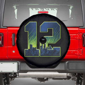 Seattle Skyline Number 12 Graphic Spare Tire Cover Pacific Northwest Emerald City Sports Fan Pride