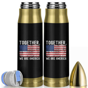 Together We Are America Vintage Football Bullet Tumbler Classic Patriotic Sports Bunny Inspirational Quote TS02 Black Print Your Wear