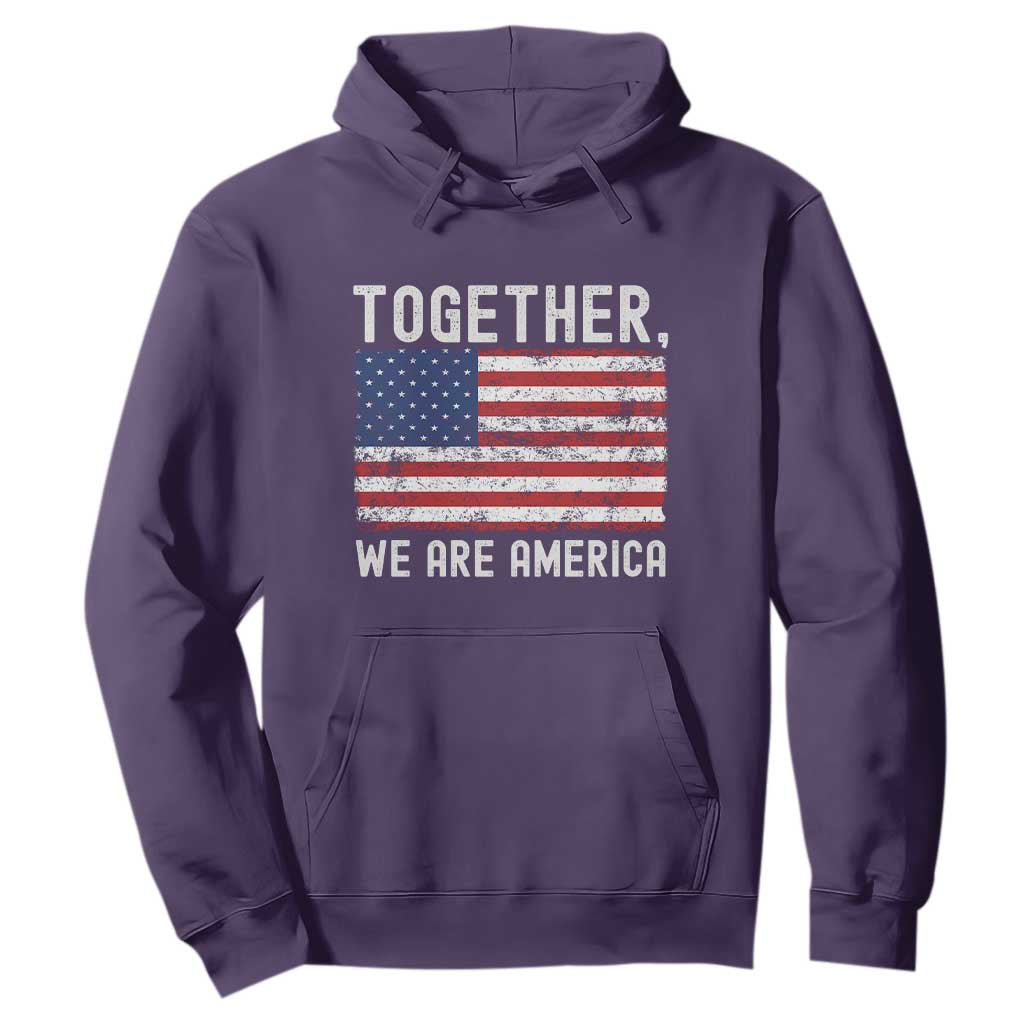 Together We Are America Vintage Football Hoodie Classic Patriotic Sports Bunny Inspirational Quote TS02 Purple Print Your Wear