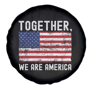 Together We Are America Vintage Football Spare Tire Cover Classic Patriotic Sports Bunny Inspirational Quote TS02 Print Your Wear