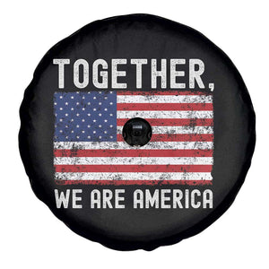 Together We Are America Vintage Football Spare Tire Cover Classic Patriotic Sports Bunny Inspirational Quote TS02 Print Your Wear