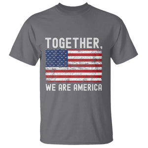 Together We Are America Vintage Football T Shirt Classic Patriotic Sports Bunny Inspirational Quote TS02 Charcoal Print Your Wear