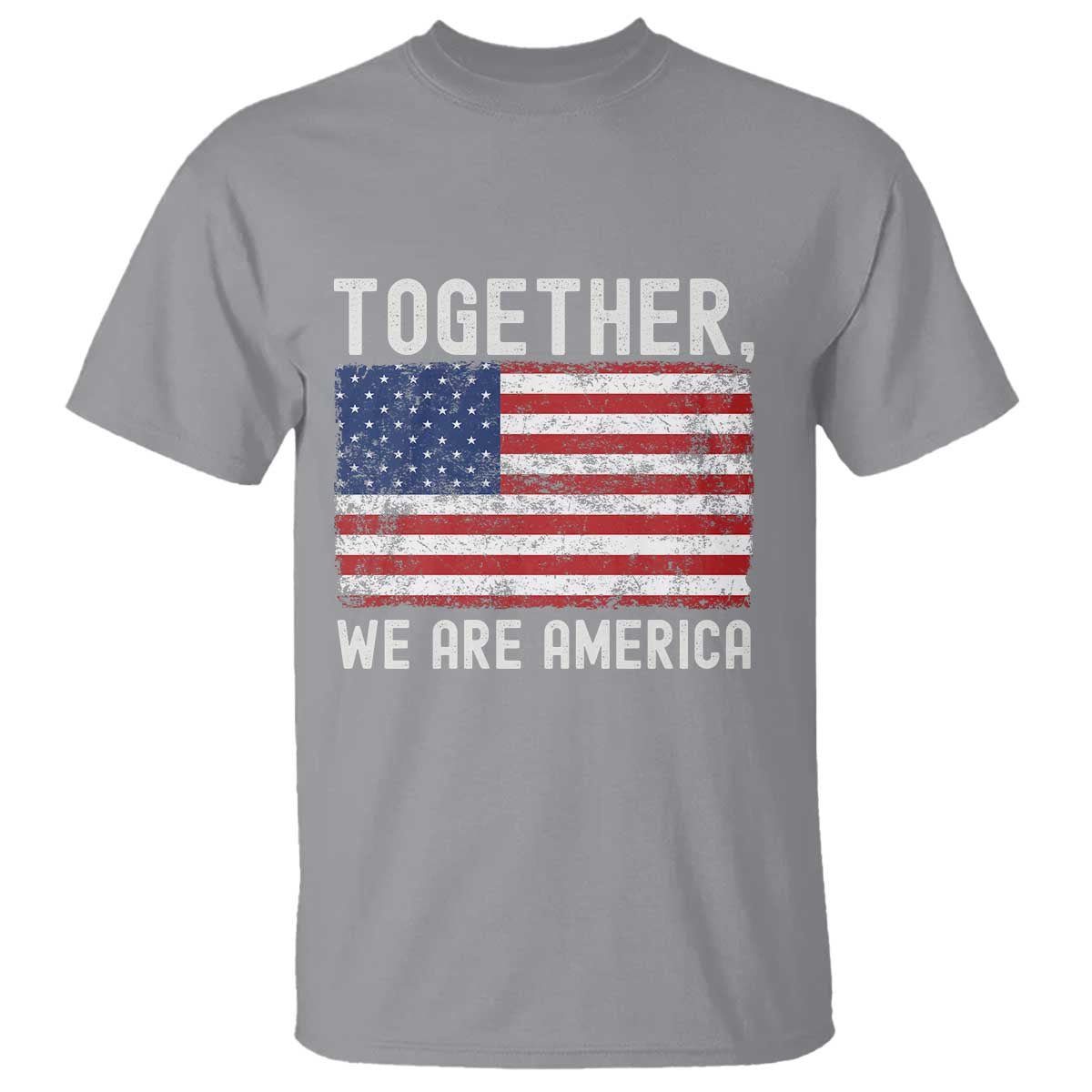 Together We Are America Vintage Football T Shirt Classic Patriotic Sports Bunny Inspirational Quote TS02 Sport Gray Print Your Wear