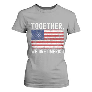 Together We Are America Vintage Football T Shirt For Women Classic Patriotic Sports Bunny Inspirational Quote TS02 Sport Gray Print Your Wear