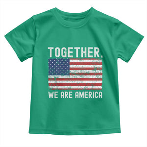 Together We Are America Vintage Football Toddler T Shirt Classic Patriotic Sports Bunny Inspirational Quote TS02 Irish Green Print Your Wear