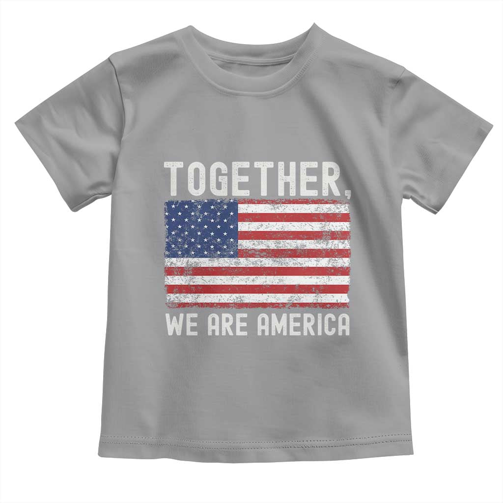 Together We Are America Vintage Football Toddler T Shirt Classic Patriotic Sports Bunny Inspirational Quote TS02 Sport Gray Print Your Wear