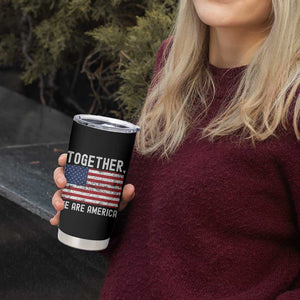 Together We Are America Vintage Football Tumbler Cup Classic Patriotic Sports Bunny Inspirational Quote TS02 Print Your Wear