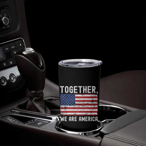 Together We Are America Vintage Football Tumbler Cup Classic Patriotic Sports Bunny Inspirational Quote TS02 Print Your Wear