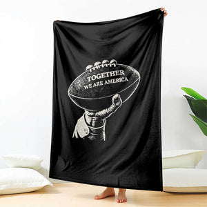Together We Are America Vintage Football Throw Blanket Patriotic Sports Pride Bunny Inspirational Quote TS02 Print Your Wear