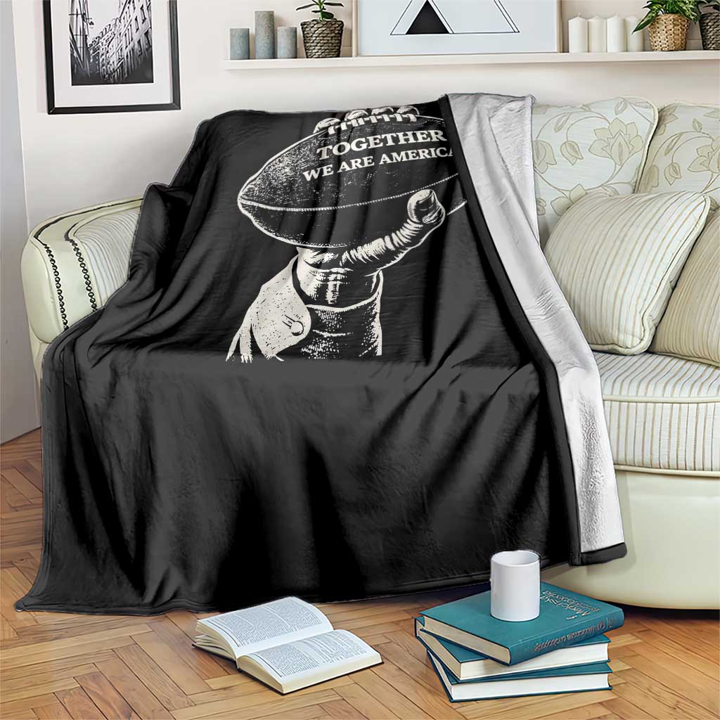 Together We Are America Vintage Football Throw Blanket Patriotic Sports Pride Bunny Inspirational Quote TS02 Print Your Wear