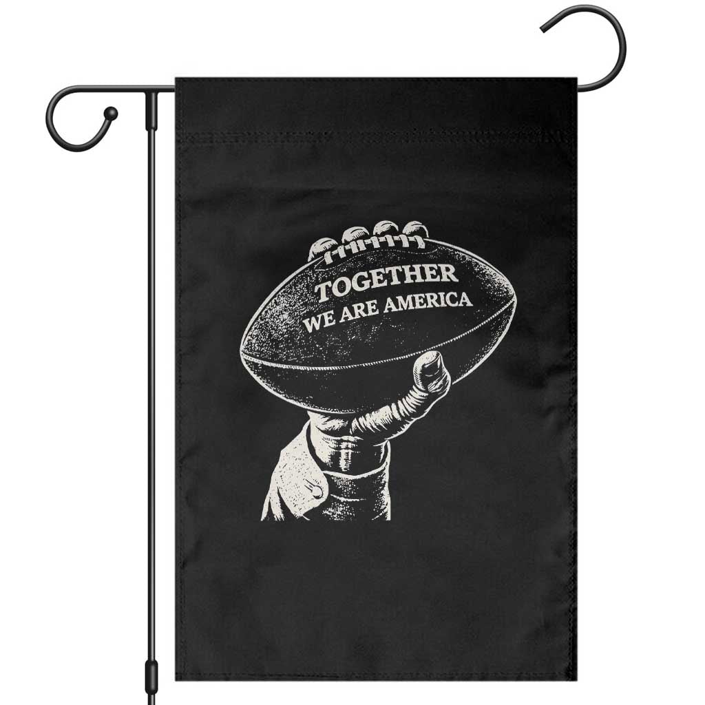 Together We Are America Vintage Football Garden Flag Patriotic Sports Pride Bunny Inspirational Quote TS02 Black Print Your Wear