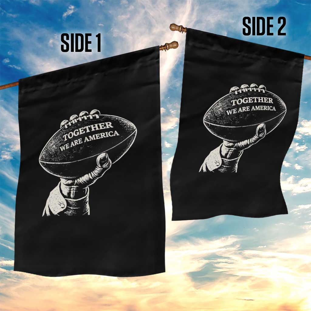 Together We Are America Vintage Football Garden Flag Patriotic Sports Pride Bunny Inspirational Quote TS02 Print Your Wear