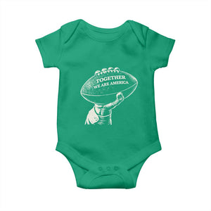 Together We Are America Vintage Football Baby Onesie Patriotic Sports Pride Bunny Inspirational Quote TS02 Irish Green Print Your Wear