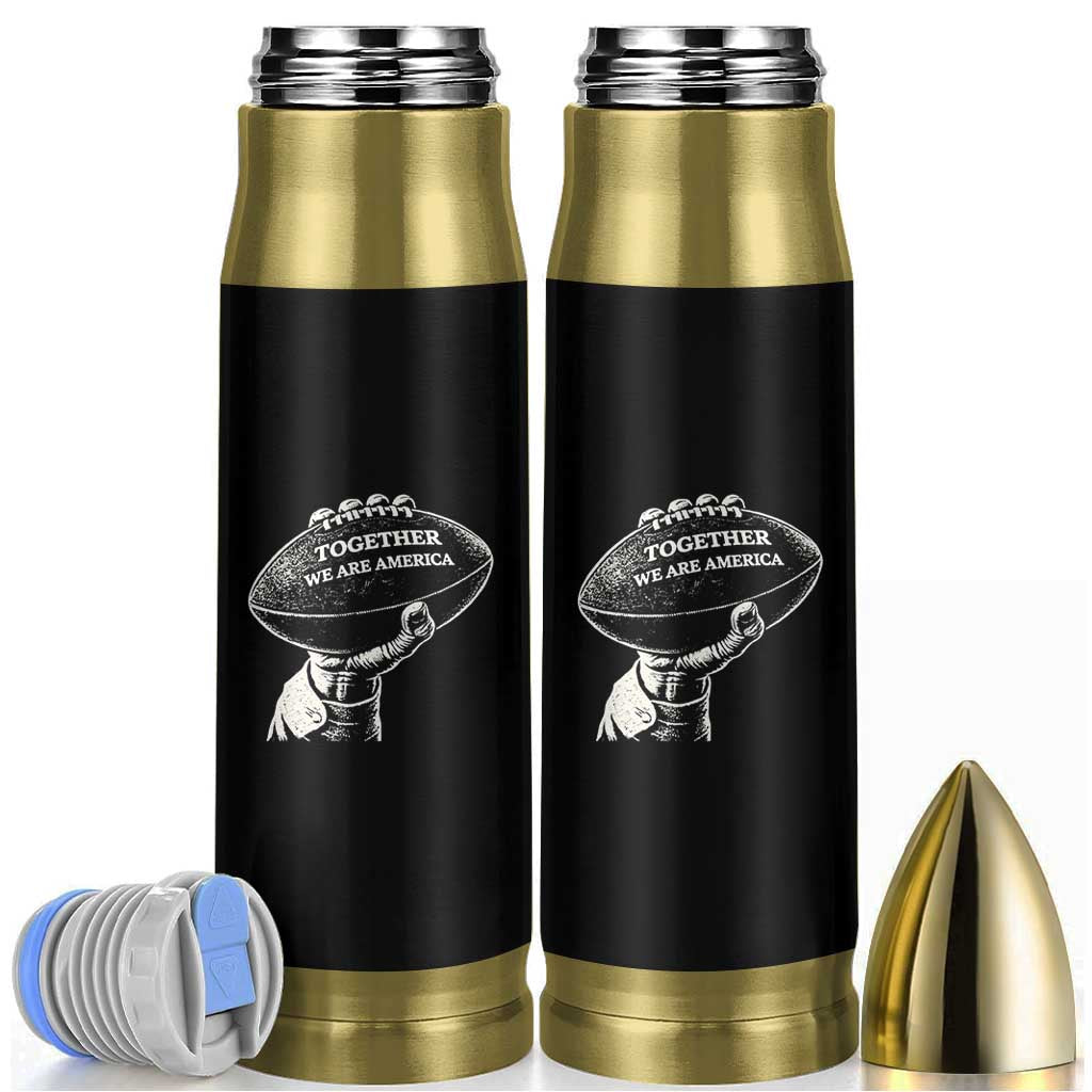 Together We Are America Vintage Football Bullet Tumbler Patriotic Sports Pride Bunny Inspirational Quote TS02 Black Print Your Wear