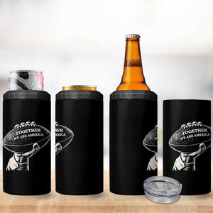Together We Are America Vintage Football 4 in 1 Can Cooler Tumbler Patriotic Sports Pride Bunny Inspirational Quote TS02 Print Your Wear