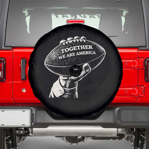 Together We Are America Vintage Football Spare Tire Cover Patriotic Sports Pride Bunny Inspirational Quote TS02 Black Print Your Wear