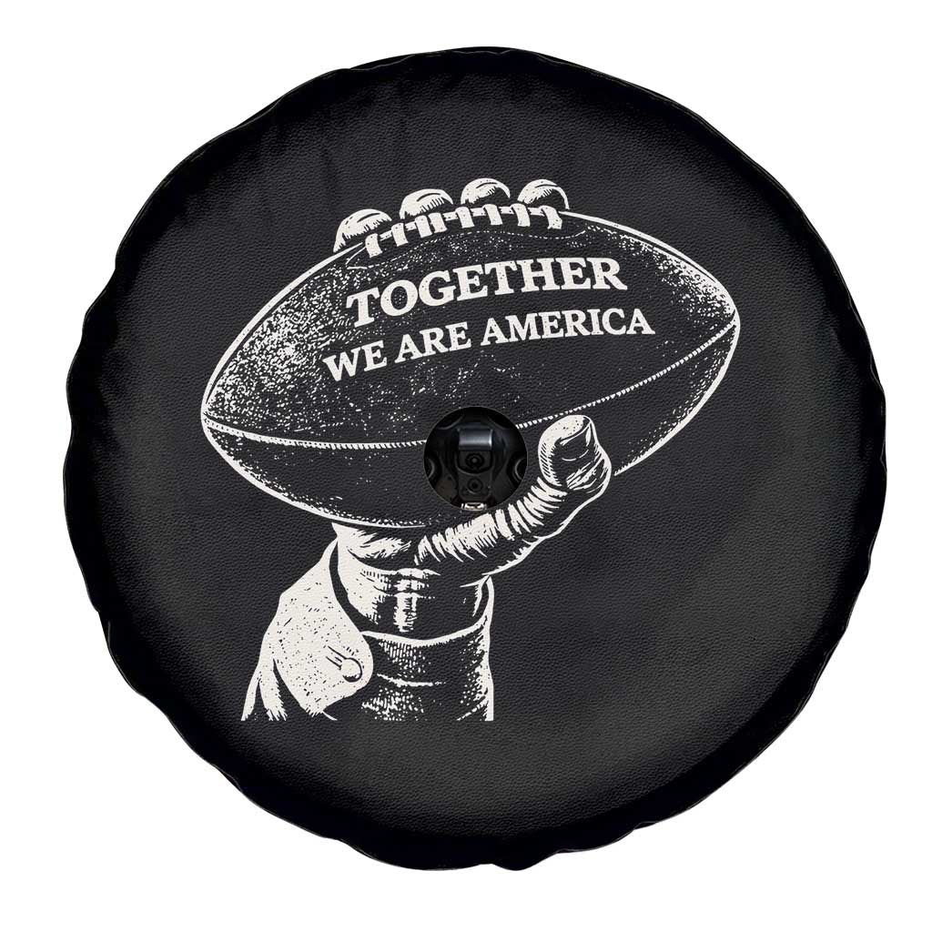 Together We Are America Vintage Football Spare Tire Cover Patriotic Sports Pride Bunny Inspirational Quote TS02 Print Your Wear