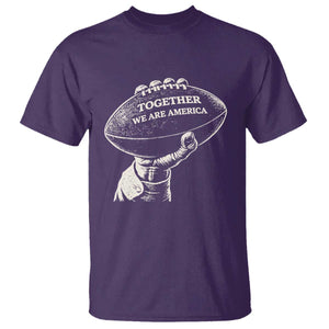 Together We Are America Vintage Football T Shirt Patriotic Sports Pride Bunny Inspirational Quote TS02 Purple Print Your Wear