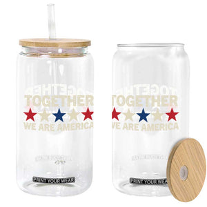 Together We Are America Patriotic Unity Glass Can Vintage Red White Blue Stars Bunny Inspirational Quote TS02 Print Your Wear