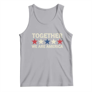 Together We Are America Patriotic Unity Tank Top Vintage Red White Blue Stars Bunny Inspirational Quote TS02 Athletic Heather Print Your Wear