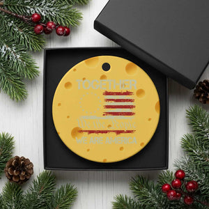 Together We Are America Betsy Ross Patriotic Flag Ceramic Ornament We The People Unity and Freedom Bunny Inspirational Quote TS02 1pc Yellow Cheese Print Your Wear