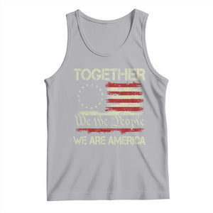 Together We Are America Betsy Ross Patriotic Flag Tank Top We The People Unity and Freedom Bunny Inspirational Quote TS02 Athletic Heather Print Your Wear