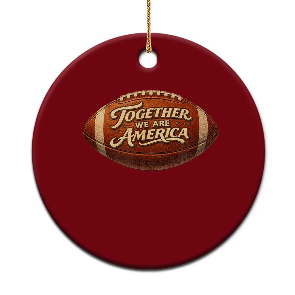 Together We Are America Ceramic Ornament Bold Statement Unity Bunny Inspirational Quote TS02 1pc Red Print Your Wear