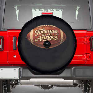 Together We Are America Spare Tire Cover Bold Statement Unity Bunny Inspirational Quote TS02 Black Print Your Wear