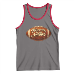 Together We Are America Tank Top Bold Statement Unity Bunny Inspirational Quote TS02 Deep Heather Red Print Your Wear