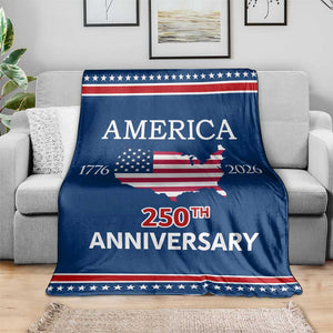 America 250th Anniversary 1776 2026 Patriotic USA Map Throw Blanket 250 Years of Freedom American Flag 4th of July Independence Celebration TS02 Print Your Wear