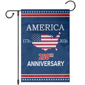 America 250th Anniversary 1776 2026 Patriotic USA Map Garden Flag 250 Years of Freedom American Flag 4th of July Independence Celebration TS02 Blue Print Your Wear