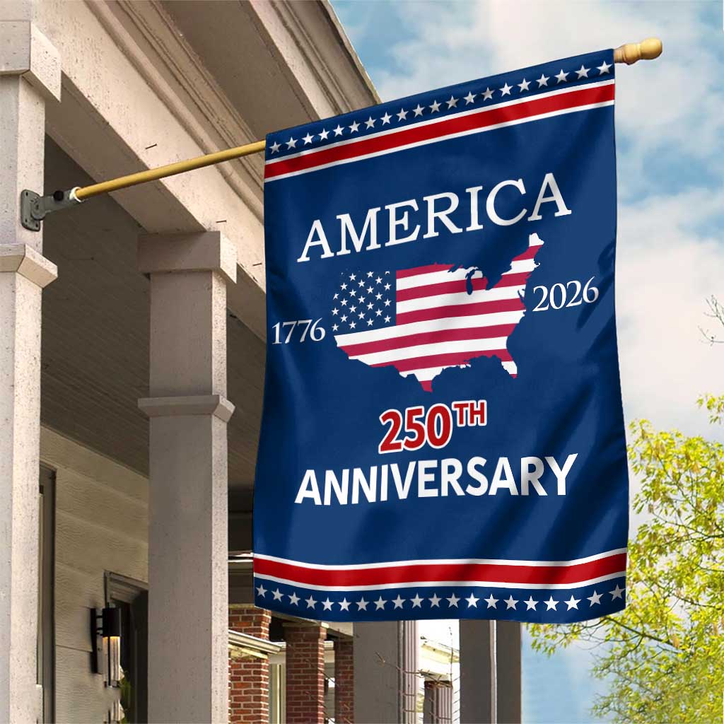 America 250th Anniversary 1776 2026 Patriotic USA Map Garden Flag 250 Years of Freedom American Flag 4th of July Independence Celebration TS02 Print Your Wear
