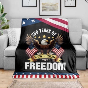 America 250th Anniversary 1776 2026 Patriotic Bald Eagle Throw Blanket 250 Years of Freedom 4th of July Independence Celebration TS02 Print Your Wear