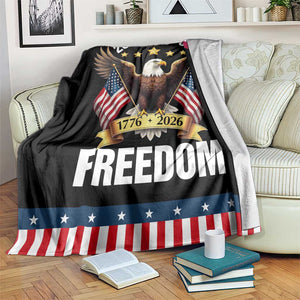 America 250th Anniversary 1776 2026 Patriotic Bald Eagle Throw Blanket 250 Years of Freedom 4th of July Independence Celebration TS02 Print Your Wear