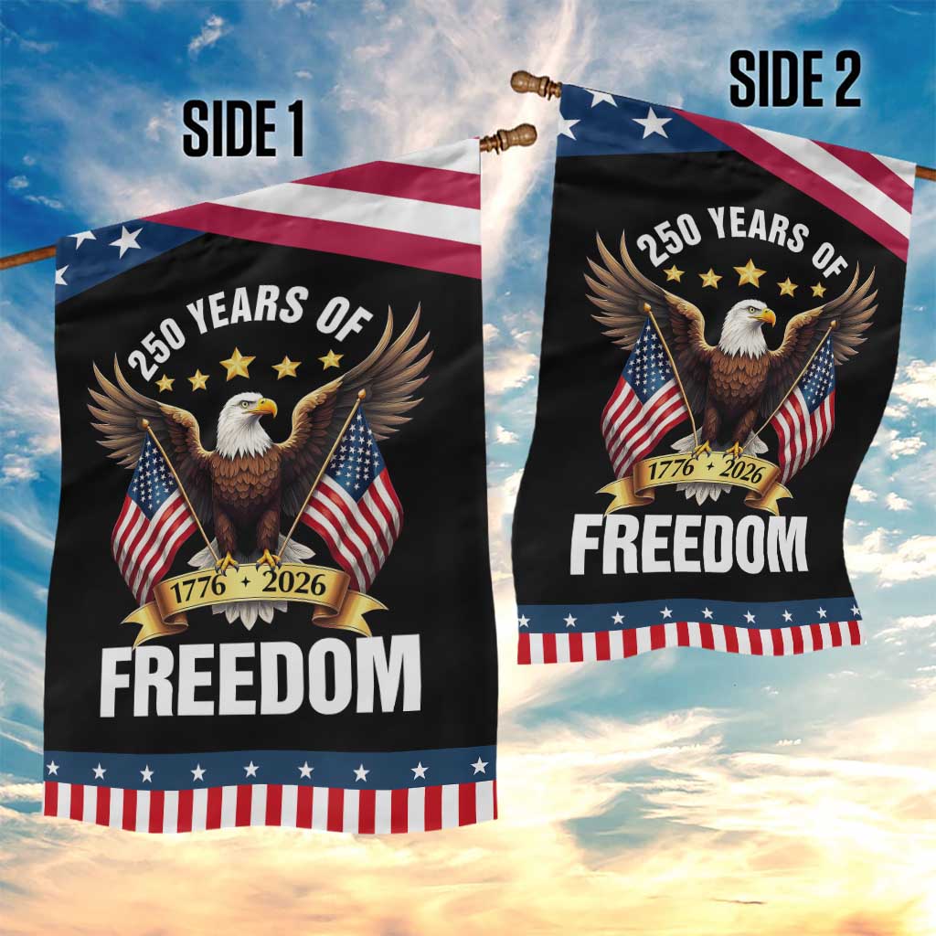 America 250th Anniversary 1776 2026 Patriotic Bald Eagle Garden Flag 250 Years of Freedom 4th of July Independence Celebration TS02 Print Your Wear