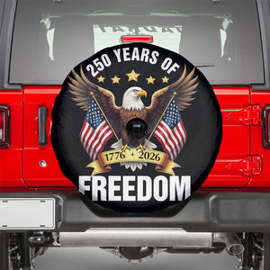 America 250th Anniversary 1776 2026 - Patriotic Bald Eagle - Spare Tire Cover TS02 Black Print Your Wear