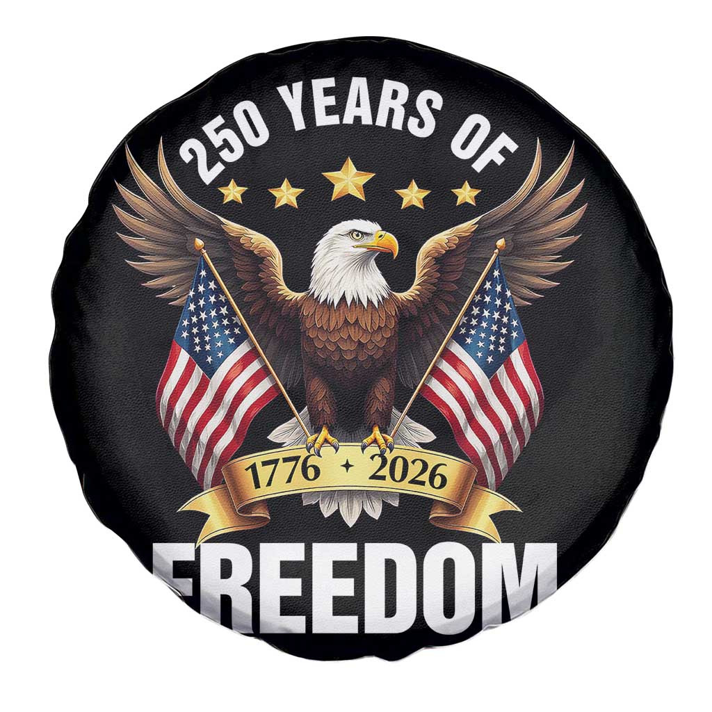 America 250th Anniversary 1776 2026 - Patriotic Bald Eagle - Spare Tire Cover TS02 Print Your Wear