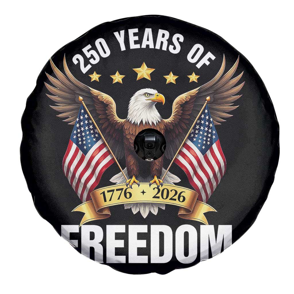 America 250th Anniversary 1776 2026 - Patriotic Bald Eagle - Spare Tire Cover TS02 Print Your Wear