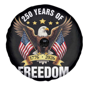 America 250th Anniversary 1776 2026 - Patriotic Bald Eagle - Spare Tire Cover TS02 Print Your Wear