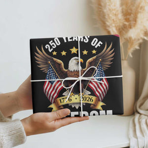 America 250th Anniversary 1776 2026 Patriotic Bald Eagle Wrapping Paper Roll 250 Years of Freedom 4th of July Independence Celebration TS02 Print Your Wear