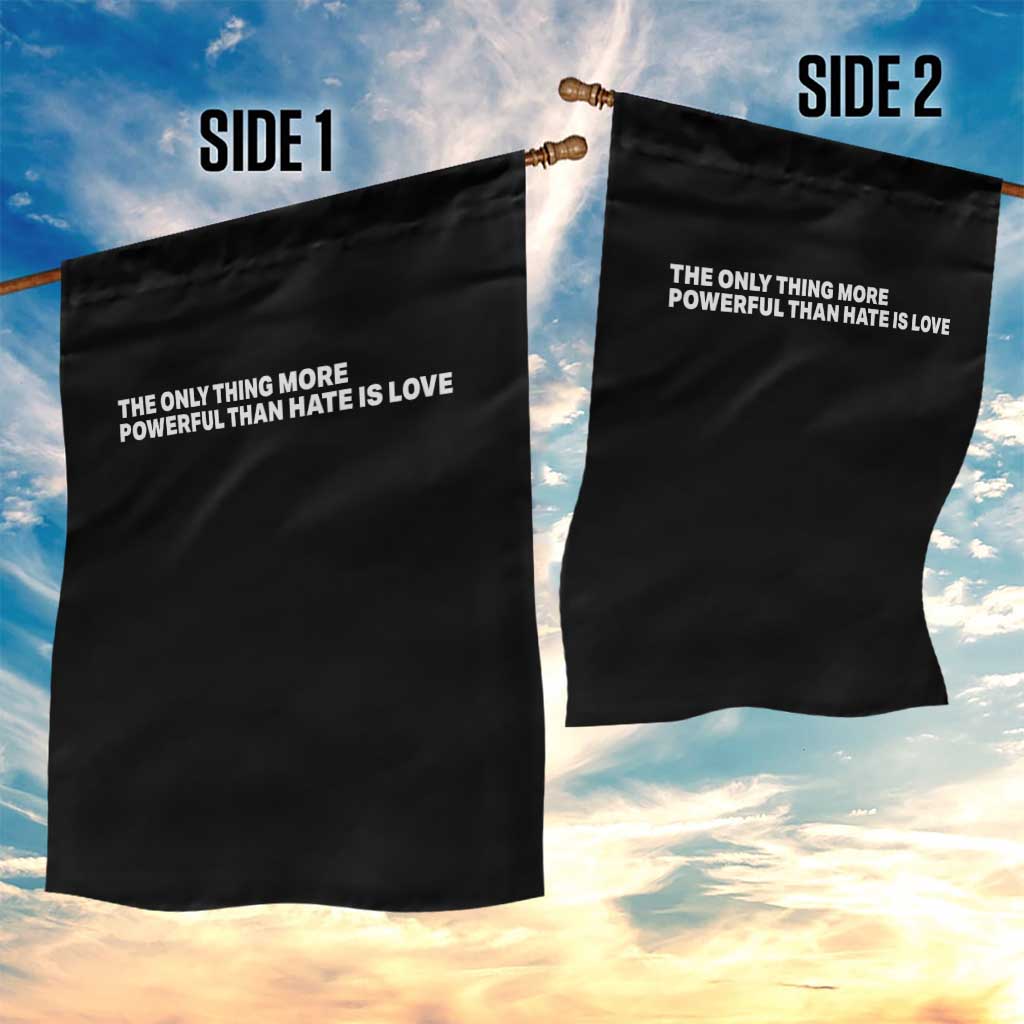 The Only Thing More Powerful Than Hate Is Love Cute Bunny Garden Flag Retro Rabbit Kindness Inspirational Quote TS02 Print Your Wear