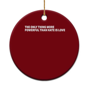 The Only Thing More Powerful Than Hate Is Love Cute Bunny Ceramic Ornament Retro Rabbit Kindness Inspirational Quote TS02 1pc Red Print Your Wear