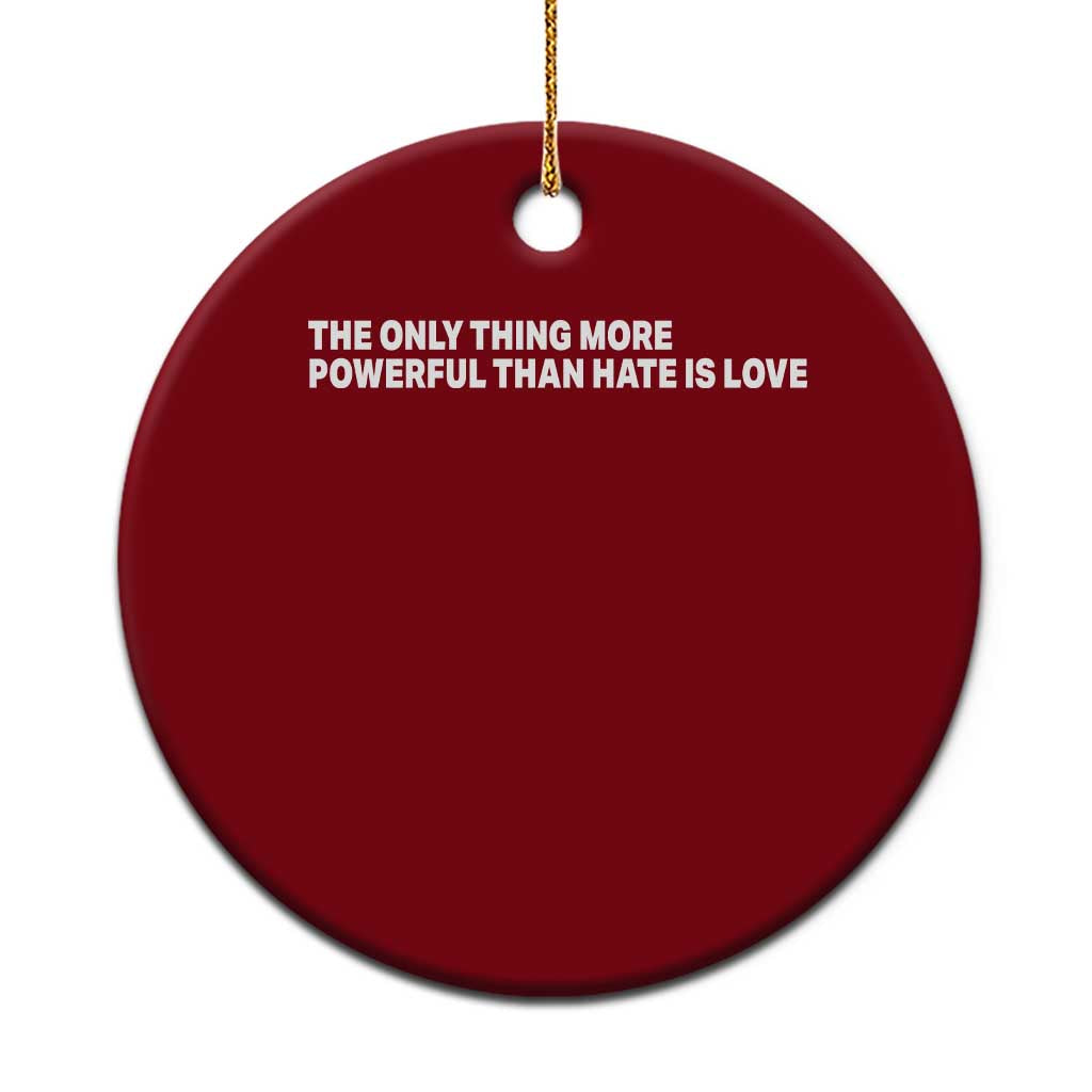 The Only Thing More Powerful Than Hate Is Love Cute Bunny Ceramic Ornament Retro Rabbit Kindness Inspirational Quote TS02 1pc Red Print Your Wear