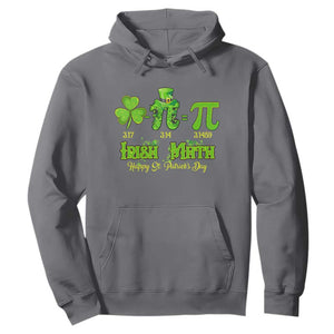 Funny Teacher St Patricks Day Hoodie Irish Math 3.14 Pi Shamrock Teacher Happy Day TS02 Charcoal Print Your Wear