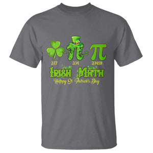 Funny Teacher St Patricks Day T Shirt Irish Math 3.14 Pi Shamrock Teacher Happy Day TS02 Charcoal Print Your Wear
